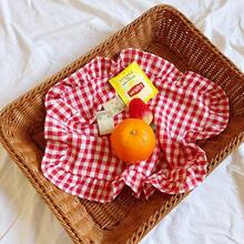 1个/2个/6个创意红色格子蕾丝杯垫、装饰桌垫、独特布艺餐垫 - 彩色 - 查看 6