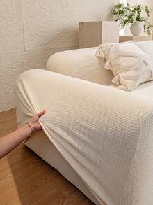 1 tấm bọc ghế sofa co giãn, màu trơn, chất liệu jacquard, kiểu dáng hiện đại phù hợp mọi mùa, có thể giặt máy, thân thiện với thú cưng và bền chắc, thích hợp cho phòng khách, phòng ngủ, phòng ăn, ngoài trời, phù hợp với ghế sofa 1/2/3/4 chỗ ngồi, kèm theo dải chống trượt. - Màu be - Xem 9