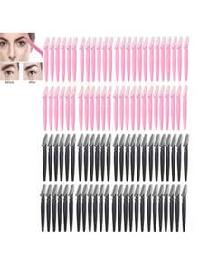 50 Pieces/12 Pieces/6 Pieces/1 Piece Multi-Color Women's Eyebrow Shaver - Disposable Shaver, Sharp And Facial Hair Removal Device, Anti Slip Handle Eyebrow Clipper, And Gentle Skin Portable Beauty Tool. It Is An Ideal Choice For Beauty Enthusiasts, Makeup Enthusiasts, And Daily Beauty Enthusiasts. - Multicolor - View 12