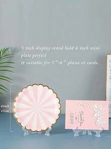 2pcs Transparent Plastic Plate Rack, Plate Display Stand, Tray Holder - Clear - View 3