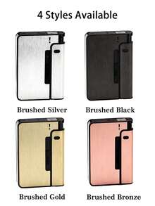 1pc Personalized Laser Engraved Cigarette Case, Men's Smoker Gift, Metal Cigarette Box, Gift For Boyfriend/Father, Customizable Metal Cigarette Case, Customizable Christmas Gift, Customized Gift - Multicolor - View 5