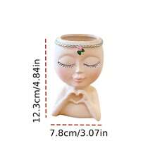 1 Stück luxuriöser, moderner und kreativer Make-up Pinsel Halter Schreibtisch Organizer, geeignet für Frauen, Kosmetik- und Badezimmer Zubehör Aufbewahrung, Badezimmer Dekoration - herzförmiges Mädchen - Übersicht 11