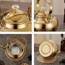 1个加厚不锈钢家用厨房客厅餐厅茶壶咖啡壶，带滤网，可用于泡茶、咖啡、牛奶、果汁，适用于户外、婚礼、派对、送礼、生日、圣诞节等场合。 - 彩色 - 查看 4