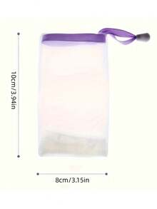 1 pieza/3 piezas/5 piezas/10 piezas Bolsa de red de doble capa para jabón, bolsa de red espumosa para limpiador facial, bolsa de red hecha a mano para jabón - Multicolor - Ver 4