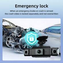 Vavupo 4通道1080P行车记录仪：这款全视角车载DVR涵盖前/左/右/后方，配备180°/270°可旋转镜头，可实现全面区域监控，从而提高驾驶安全性。 - 4 Channels Dash Camera - 查看 6