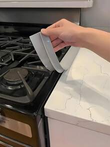 Waterproof Silicone Kitchen Sealing Strip - T-Shaped Gap Filler For Stove & Countertop, Durable PVC Material