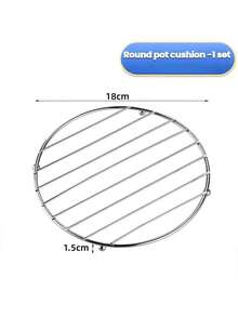 1pc Square Heat Insulation Pad, Heat Resistant Kitchen Dining Table Mat, Coaster, Placemat, Christmas Gift - Silver - View 6