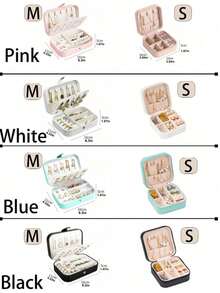 1 buah Kotak Perhiasan Kapasitas Besar, Desain Kompartemen Minimalis, Anti Debu dan Anti Oksidasi, Cocok untuk Menyimpan Anting, Kalung, Cincin, Lipstik, Jam Tangan, dll. - MultiWarna - View 3