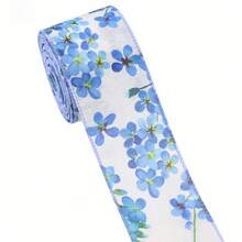 Cinta de gasa azul, tema fresco y elegante, lazo DIY, adorno decorativo para corona - Multicolor - Ver 8