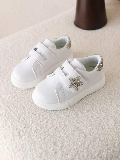 1 Pair Girls' Soft Sole Breathable Casual Sneakers, Fashion Autumn/Spring