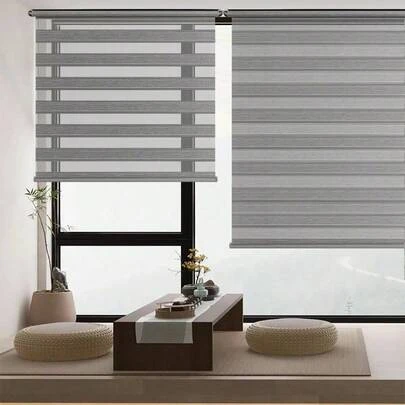 Persianas con patrón de cebra | Persiana de día y noche con diseño translúcido y ajustable en varios tamaños 80X180Cm|100X180Cm|120X180Cm|140X180CmPlaza Las