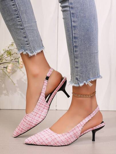 French Pointed Toe Stiletto Heel Women's Summer Elegant Celebrity Style Versatile Fashion Sandals