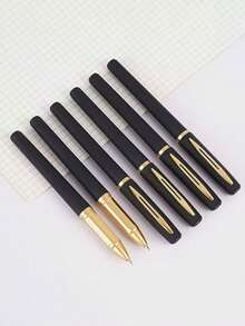 5/10/20/27 Pieces Of Stylish Black And Gold Gel Pen Set, Elegant Black And Gold Finish, Suitable For Office, School And Professional Stationery - Black - View 9