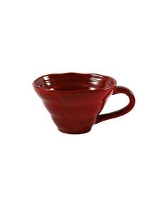 1pc Handmade Reddish Glaze Coffee Cup & Saucer, Breakfast Milk Cup, Swirl Mushroom Bowl, Suitable For Home, Restaurant, Cafe, High-End - Multicolor - View 13