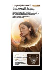 Lenovo EA370 Bone Conduction Bluetooth Headphones: Open-Ear Design, Long Battery Life, High-Quality Sports Audio, Surround Sound, Bluetooth 5.4 DPW, Directional Sound Focus, No Sound Leakage, Smart Noise Cancellation. - Cherry Blossom White - View 9