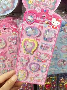 3D Cartoon Stickers - Cute Purple Dog, Pink Melon, Yellow Pudding, Pink Kitty, Purple Bunny, Kuro Family, Shaking Water Stickers, Children's Shaking Stickers, DIY Redemption Gifts, Business Gifts, Advertising Gifts, Promotional Gifts, Welfare Gifts, Holiday Gifts - Multicolor - View 8