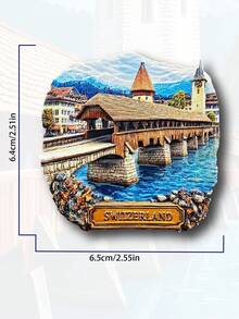 1 szt. magnes na lodówkę Szwajcaria, naklejka magnetyczna 3D, pamiątka z podróży, wystrój domu - Wielokolorowe - Zobacz 19