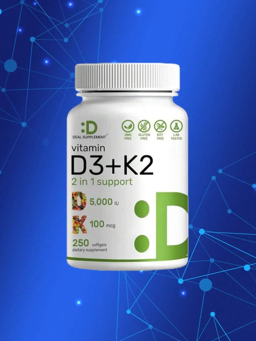 D3+K2 Composite Soft Capsules Promote Calcium Absorption, Strengthen Bones, And Support Immunity And Healthy Emotions - - - Xem 1