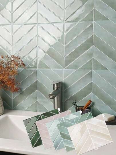 1/10/20pcs Waterproof Modern Geometric Herringbone 3D Textured Wall Panels, DIY Tiles, Contemporary Honeycomb Wall Stickers, Removable Self-Adhesive Wall Tiles For Kitchen Backsplash, Bathroom, And Holiday Decor