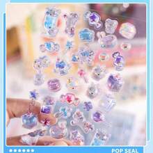 Stiker Timbul Kristal Berkilau Stereoskopik 3D Baru, Stiker Dekoratif DIY Lucu untuk Ponsel, Stiker Kristal - MultiWarna - View 5