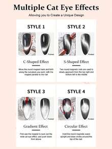 XEIJAYI 1pc 10ml Cat Eye Magnetic Gel Nail Polish, Removable, For UV LED Lamp, Nail Art Gift - No Magnet Included - Silver - View 7