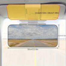 2-In-1 Car Sun Visor, Anti-Glare & High Beam Protection - Durable ABS Material, Fits Most Vehicles