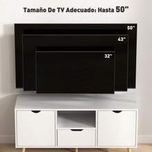 HOMCOM Suportes para TV e Centros de Entretenimento - Branco - Ver 4