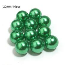 1000/300/500/50/40/30/20/10顆/包 ABS仿珍珠直孔散珠 深綠色珍珠 3-20mm 用於手鍊耳環項鍊DIY - 深綠色 - 查看 11