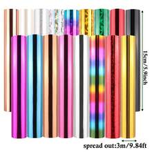 5Mx15CM 1 Roll Heat Activated Foil Hot Stamping Foil Paper Glimmer Foil Holographic Heat Foil Transfer Sheets For DIY Crafts