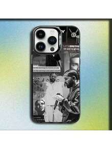 Funda de teléfono Rapper D-Drake compatible con 17,16,15,14,13,12,Pro,Max,Plus,E,SE4,Air,Mini, caja IMD negra, cubierta compatible con funda  17 pro max, funda  17 pro, funda  17, funda  16, funda  16 pro max, funda  15. - Z4 - Ver 9