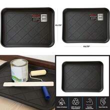 Stalwart 75-ST6014 All Weather Boot Tray-Water Resistant Plastic Utility Shoe Mat for Indoor and Outdoor Use in All Seasons (Black), Medium(20" x 15" x 1.3") - Multicolor - Ver 1