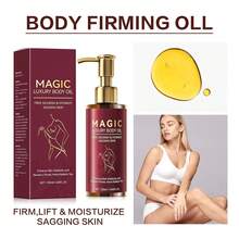 Magic Body Firming Oil | Nourishes Skin, With Natural Oils Reduces Fine Lines,Improves ElasticityHydrating & Tightening Skin Oil For Arms, Legs, Stomach & Full Body | Fast-Absorbing-120ML - Đỏ - Xem 6