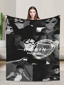 Young Merch Justice Throw Blanket Warm Blankets Breathable Air Conditioner Blanket For Car Classic Outdoor Blankets For Picnic For All Season - Black - View 1