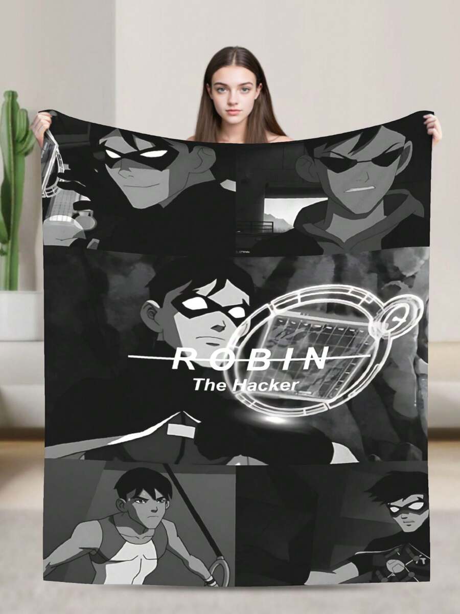 Young Merch Justice Throw Blanket Warm Blankets Breathable Air Conditioner Blanket For Car Classic Outdoor Blankets For Picnic For All Season - Black - View 1
