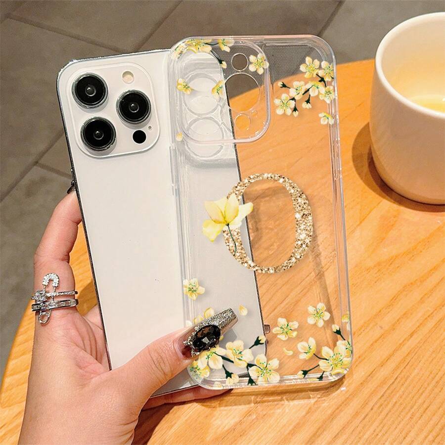 Funda de teléfono transparente personalizada, creativa y minimalista con diseño de flor espacial y letras doradas, diseñada para una protección precisa contra caídas, golpes y caídas, resistente a las manchas y duradera, compatible con Apple, adecuada para 17/17 Pro/17 Pro Max/17 Air/ 16/16 Pro/16 Pro Max/16 Plus/ 15/15 Pro Max/15 Pro/15 Plus/ 14/14 Pro/14 Plus/14 Pro Max/ 13/13 Pro/13 Pro Max/12/12 Pro/12 Pro Max/11/11 Pro/11 Pro Max/XR/X/XS/XS Max. Es el regalo de cumpleaños perfecto para novias, novios, esposos, esposas, amigos o para uno mismo, innovador y a la moda, adecuado tanto para hombres como para mujeres.Este es un excelente regalo de cumpleaños y Navidad para una pareja y su hija. - Transparente 2245 - Ver 1