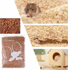 Ropa de cama de hámster, ropa de cama de animales pequeños |   Control de olor Redding natural de mascotas absorbente de humedad - Cómoda decoración del hábitat hámsters litera de jaula para uso interio - L - Ver 4