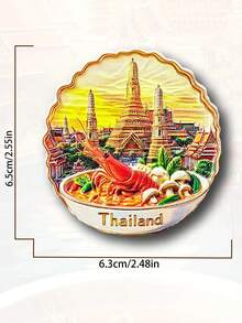 1pc Thailand & Vietnam 3D Fridge Magnet, Travel Souvenir Home Decor Refrigerator Magnet - Multicolor - View 14