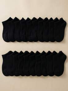 20 Pairs/Set White Children's Socks, Breathable, Comfortable, Versatile And Suitable For School, Including Ankle Socks - White - View 40