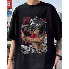 Eren Yeager Anime T Shirt Summer Cotton Men's Women Tee Streetwear Casual  Short Sleeve Couple Hip Hop Top - 2 - View 13