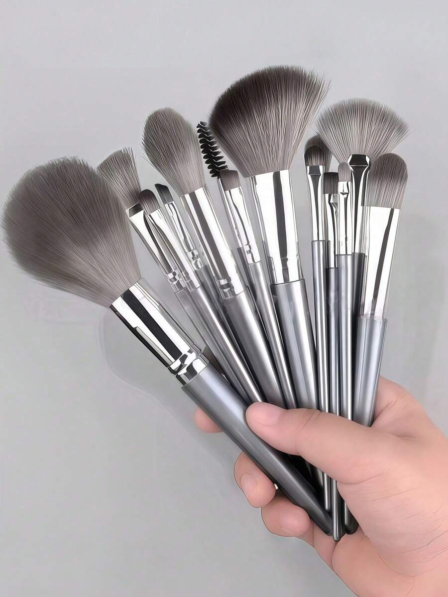 14pcs Makeup Brush Set Including Powder Brush, Blush Brush, Foundation Brush, Eyeshadow Brush, Blending Brush, Contour Brush, Portable Soft Makeup Tool
