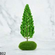 1pc Mini Realistic Tree Model, Miniature Realistic Landscape Tree, Cute Micro Ornament Fairy Garden Decor Micro Landscape Resin Craft Ornament Home Desktop Garden Accessory, Artificial Plant - Multicolor - View 12