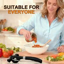 Quick And Easy Stainless Steel Can Opener A Multifunctional Kitchen Tool Easily Open Cans - 黑色 - 查看 9
