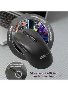 Lenovo N04S Wireless Mouse: 2.4G + Bluetooth Dual-Mode Connection, 6-Button Layout, 4-Level DPI Adjustment, USB Receiver, Multi-Device Applicable, Smart Sleep Mode, Suitable For Various Systems, For More Efficient Office Work - White - View 2
