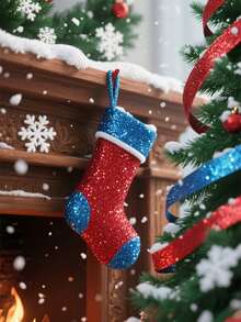 1件星空粉色闪光编织面料，轻盈垂坠闪亮雪纺，婚礼装饰礼服DIY工艺材料 - 粉色 - 查看 6