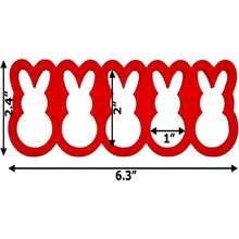 2 Inch Easter Bunny Rabbit Cookie Cutter, Made In USA By Mighty Gadget (5 Bunny) - trắng - Xem 2