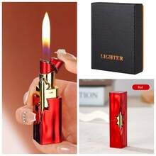 New Creative Fun Cute Lipstick Lighter - Zinc Alloy Material, Wind-Resistant Flame, And Refillable Butane System - A Must-Have For Discerning Smokers (Butane Gas Not Included) - 紅色 - 查看 3
