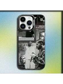 Funda de teléfono Rapper D-Drake compatible con 17,16,15,14,13,12,Pro,Max,Plus,E,SE4,Air,Mini, caja IMD negra, cubierta compatible con funda  17 pro max, funda  17 pro, funda  17, funda  16, funda  16 pro max, funda  15. - Z4 - Ver 7