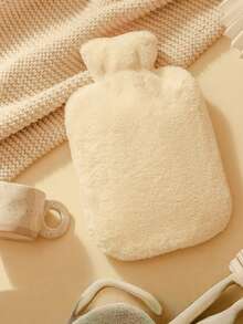 1个500毫升-1000毫升-2000毫升高密度PVC热水袋，可重复灌装，用于暖手和热敷，防爆设计，柔软绒面，可重复灌装热水袋，持久保温，大容量PVC暖手宝，螺旋盖灌装，防漏，热水袋，水袋，方便取用热水，药膏 - 彩色 - 查看 19