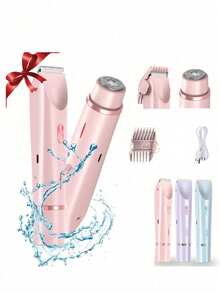 2-In-1 Female Wet And Dry Dual Use Shaver, Female Electric Shaver, Whole Body, Legs, Underarm, Double Headed Shaver, Gift - Multicolor - View 10