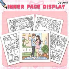 GDTME Brand New Coloring Book: Suitable For Thanksgiving, New Year, Birthday, Back To School And Other Occasions. Can Be Given As A Gift To Family, Friends, Loved Ones And Teenagers. The Inner Pages Are Made Of Thick Pearlescent Paper, With A Size Of 7.9 X 7.9 Inches. - Multicolor - View 4